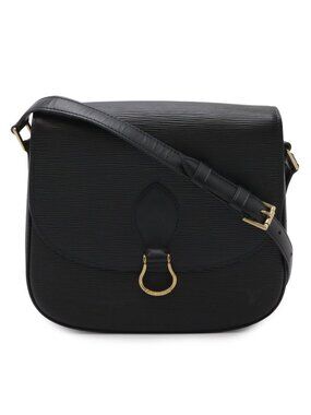 Louis Vuitton Epi Saint Cloud Shoulder Bag Pochette Crossbody Leather Noir
